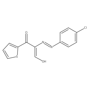 (2E)-2-[2-(4-chlorophenyl)hydrazin-1-ylidene]-3-oxo-3-(thiophen-2-yl)propanal Structure