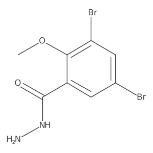 Benzoic acid, 3,5-dibromo-2-methoxy-, hydrazide Structure