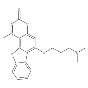 6-[3-(Dimethylamino)propoxy]-1-methyl-3H-benzofuro[2,3-f][1]benzopyran-3-one Structure