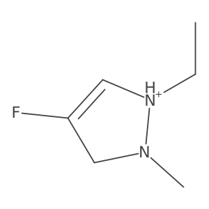 1H-Pyrazolium, 1-ethyl-4-fluoro-2-methyl-结构式