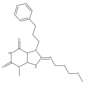 8-(3-methoxypropylimino)-3-methyl-7-(3-phenylpropyl)-5,9-dihydro-4H-purine-2,6-dione Structure