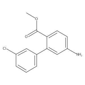 Methyl 5-amino-3'-chloro-[1,1'-biphenyl]-2-carboxylate结构式