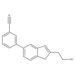 3-[2-(2-Hydroxyethyl)-1-benzofuran-5-yl]benzonitrile结构式