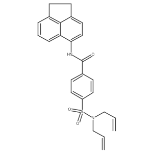 4-(N,N-diallylsulfamoyl)-N-(1,2-dihydroacenaphthylen-5-yl)benzamide结构式