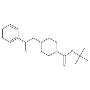 Tert-butyl 4-(2-hydroxy-2-phenylethyl)piperidine-1-carboxylate结构式