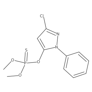 O-(3-Chloro-1-phenyl-1H-pyrazol-5-yl) O-ethyl O-methyl ester phosphorothioic acid结构式