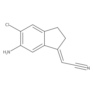 (2Z)-2-(6-Amino-5-chloro-2,3-dihydro-1H-inden-1-ylidene)acetonitrile结构式