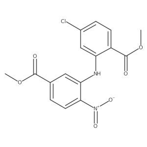 Methyl 4-chloro-2-((5-(methoxycarbonyl)-2-nitrophenyl)amino)benzoate Structure