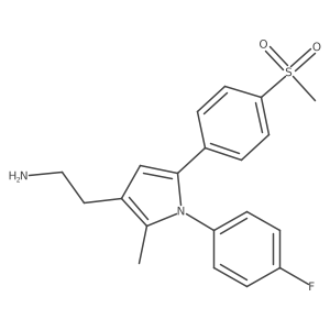 2-(1-(4-fluorophenyl)-2-methyl-5-(4-(methylsulphonyl)phenyl)-1H-pyrrol-3-yl)ethanamine结构式