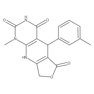 13-Methyl-8-(3-methylphenyl)-5-oxa-2,11,13-triazatricyclo[7.4.0.0^{3,7}]trideca-1(9),3(7)-diene-6,10,12-trione结构式
