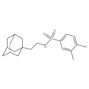 N-[2-(adamantan-1-yl)ethyl]-4-chloro-3-methylbenzene-1-sulfonamide结构式