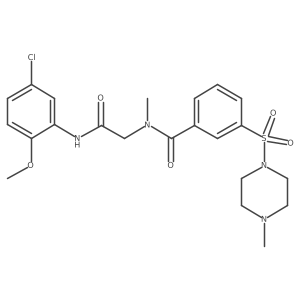 N-[2-(5-chloro-2-methoxyanilino)-2-oxoethyl]-N-methyl-3-(4-methylpiperazin-1-yl)sulfonylbenzamide Structure