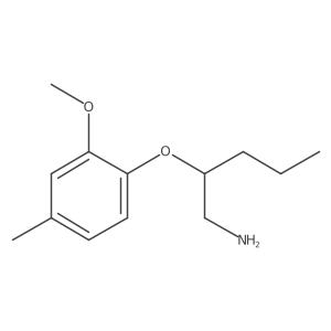 2-(2-Methoxy-4-methylphenoxy)-1-pentanamine结构式