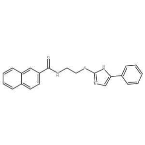 N-[2-[(5-phenyl-1H-imidazol-2-yl)sulfanyl]ethyl]naphthalene-2-carboxamide Structure
