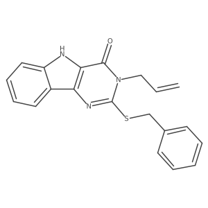 3-allyl-2-benzylsulfanyl-5H-pyrimido[5,4-b]indol-4-one Structure