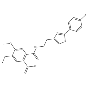 N-(2-(2-(4-fluorophenyl)thiazol-4-yl)ethyl)-4,5-dimethoxy-2-nitrobenzamide Structure