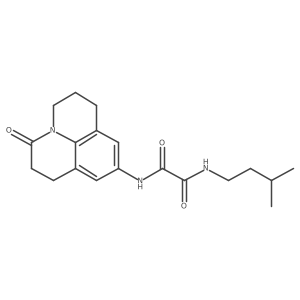N1-isopentyl-N2-(3-oxo-1,2,3,5,6,7-hexahydropyrido[3,2,1-ij]quinolin-9-yl)oxalamide结构式