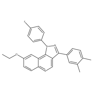 3-(3,4-dimethylphenyl)-8-ethoxy-1-(4-fluorophenyl)-1H-pyrazolo[4,3-c]quinoline Structure