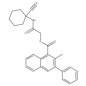 [(1-Cyanocyclohexyl)carbamoyl]methyl 3-methyl-2-phenylquinoline-4-carboxylate结构式