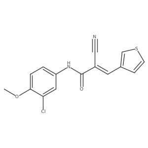 (Z)-N-(3-Chloro-4-methoxyphenyl)-2-cyano-3-thiophen-3-ylprop-2-enamide Structure