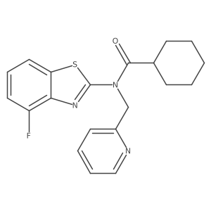 N-(4-fluorobenzo[d]thiazol-2-yl)-N-(pyridin-2-ylmethyl)cyclohexanecarboxamide Structure