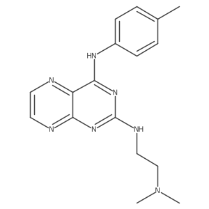 N2-(2-(dimethylamino)ethyl)-N4-(p-tolyl)pteridine-2,4-diamine结构式