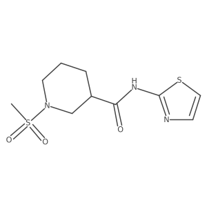 1-(methylsulfonyl)-N-(thiazol-2-yl)piperidine-3-carboxamide Structure