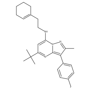 5-tert-butyl-N-[2-(cyclohex-1-en-1-yl)ethyl]-3-(4-fluorophenyl)-2-methylpyrazolo[1,5-a]pyrimidin-7-amine Structure