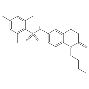 N-(1-butyl-2-oxo-1,2,3,4-tetrahydroquinolin-6-yl)-2,4,6-trimethylbenzenesulfonamide Structure
