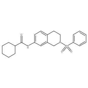 N-(2-(phenylsulfonyl)-1,2,3,4-tetrahydroisoquinolin-7-yl)cyclohexanecarboxamide Structure