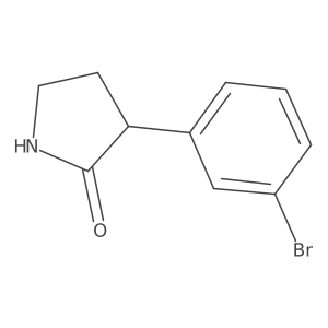 3-(3-Bromophenyl)pyrrolidin-2-one结构式
