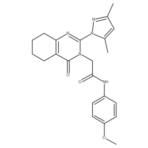 2-(2-(3,5-dimethyl-1H-pyrazol-1-yl)-4-oxo-5,6,7,8-tetrahydroquinazolin-3(4H)-yl)-N-(4-methoxyphenyl)acetamide Structure