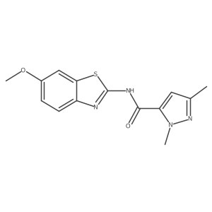 N-(6-methoxybenzo[d]thiazol-2-yl)-1,3-dimethyl-1H-pyrazole-5-carboxamide Structure