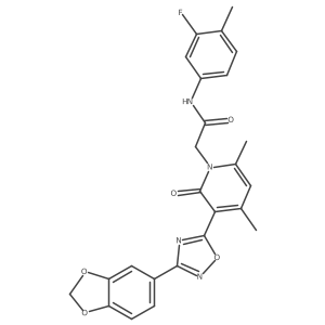 2-(3-(3-(benzo[d][1,3]dioxol-5-yl)-1,2,4-oxadiazol-5-yl)-4,6-dimethyl-2-oxopyridin-1(2H)-yl)-N-(3-fluoro-4-methylphenyl)acetamide Structure