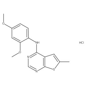 (2,4-Dimethoxy-phenyl)-(6-methyl-thieno[2,3-d]pyrimidin-4-yl)-amine结构式