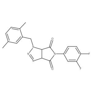 5-(3,4-difluorophenyl)-3-[(2,5-dimethylphenyl)methyl]-3a,6a-dihydropyrrolo[3,4-d]triazole-4,6-dione Structure