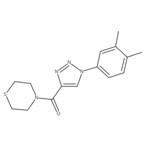 4-[1-(3,4-dimethylphenyl)-1H-1,2,3-triazole-4-carbonyl]thiomorpholine Structure
