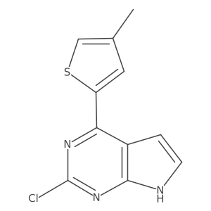 2-Chloro-4-(4-methyl-thiophen-2-yl)-7h-pyrrolo[2,3-d]pyrimidine结构式