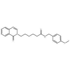 COc1ccc(CNC(=O)CCCCCn2cnc3ccccc3c2=O)cc1结构式