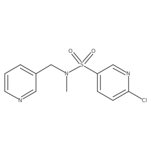 6-chloro-N-methyl-N-[(pyridin-3-yl)methyl]pyridine-3-sulfonamide结构式