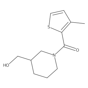 (3-(Hydroxymethyl)piperidin-1-yl)(3-methylthiophen-2-yl)methanone结构式