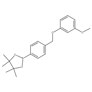 2-[4-[(3-Methoxyphenoxy)methyl]phenyl]-4,4,5,5-tetramethyl-1,3,2-dioxaborolane Structure