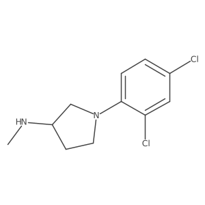 1-(2,4-Dichlorophenyl)-N-methyl-3-pyrrolidinamine结构式