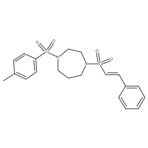 1-(4-methylphenyl)sulfonyl-4-[(E)-2-phenylethenyl]sulfonyl-1,4-diazepane Structure
