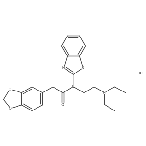 2-(benzo[d][1,3]dioxol-5-yl)-N-(benzo[d]thiazol-2-yl)-N-(2-(diethylamino)ethyl)acetamide hydrochloride Structure