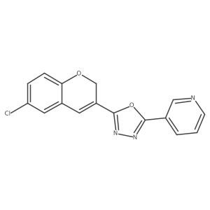 2-(6-chloro-2H-chromen-3-yl)-5-(pyridin-3-yl)-1,3,4-oxadiazole结构式