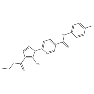 ethyl 5-amino-1-{5-[(4-methylphenyl)carbamoyl]pyridin-2-yl}-1H-pyrazole-4-carboxylate Structure