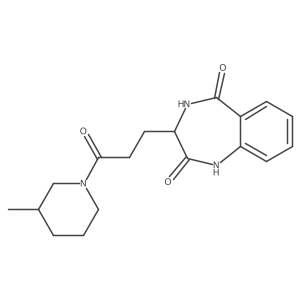 3-(3-(3-methylpiperidin-1-yl)-3-oxopropyl)-3,4-dihydro-1H-benzo[e][1,4]diazepine-2,5-dione结构式
