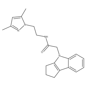 2-(2,3-dihydrocyclopenta[b]indol-4(1H)-yl)-N-(2-(3,5-dimethyl-1H-pyrazol-1-yl)ethyl)acetamide Structure