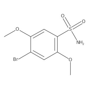 4-Bromo-2,5-dimethoxybenzene-1-sulfonamide结构式
